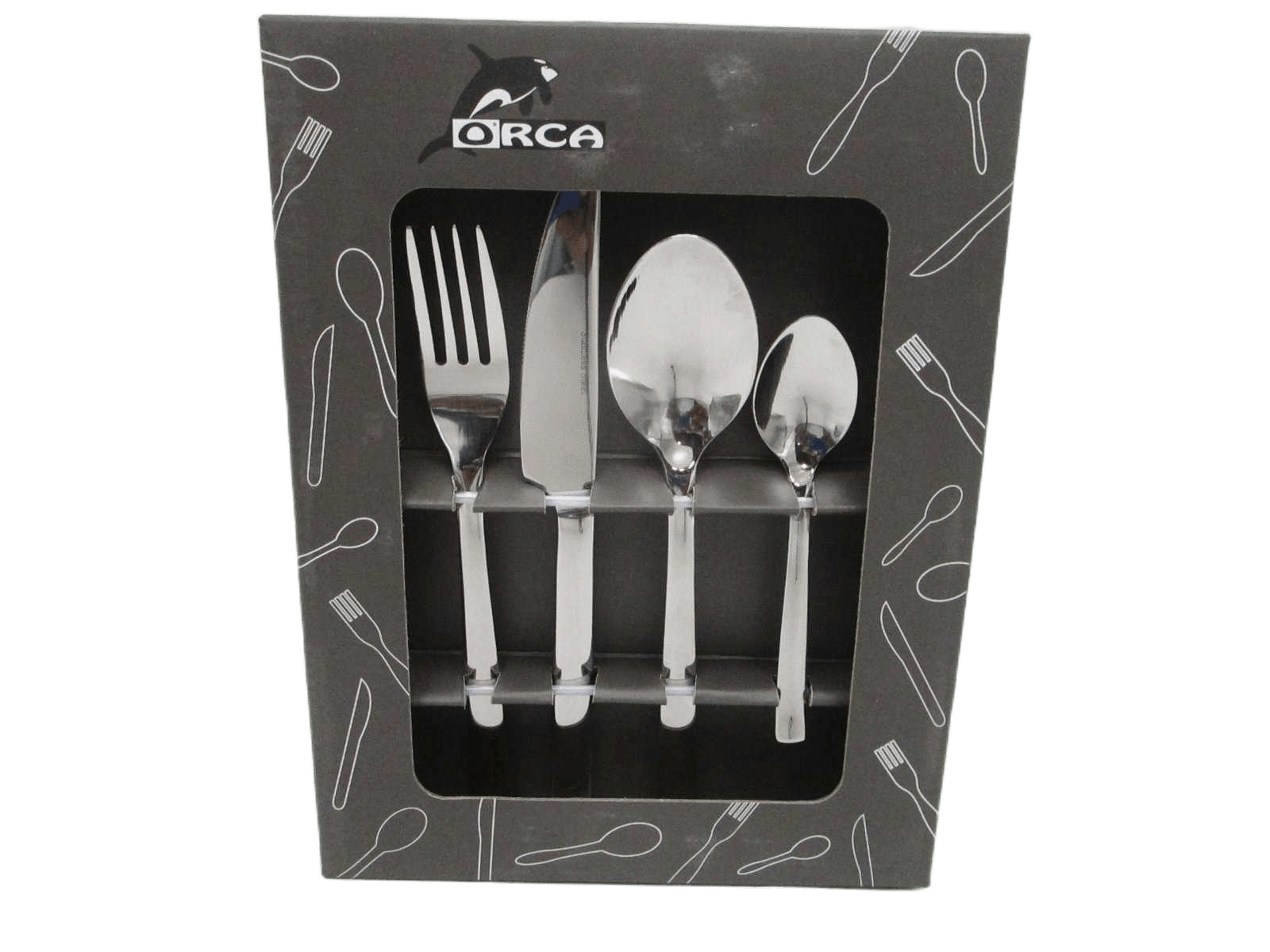 Cutlery Set Knife Dinner X6 - Dinner Fork X6 Dinner Spoon X6 - Tea Spoon X 6 - Set Of 24 Pcs - 18