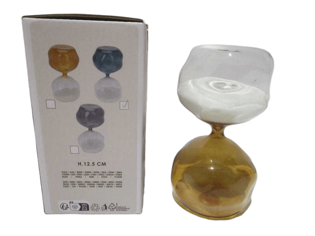 Hourglass 60x60x125mm 3ass Clr