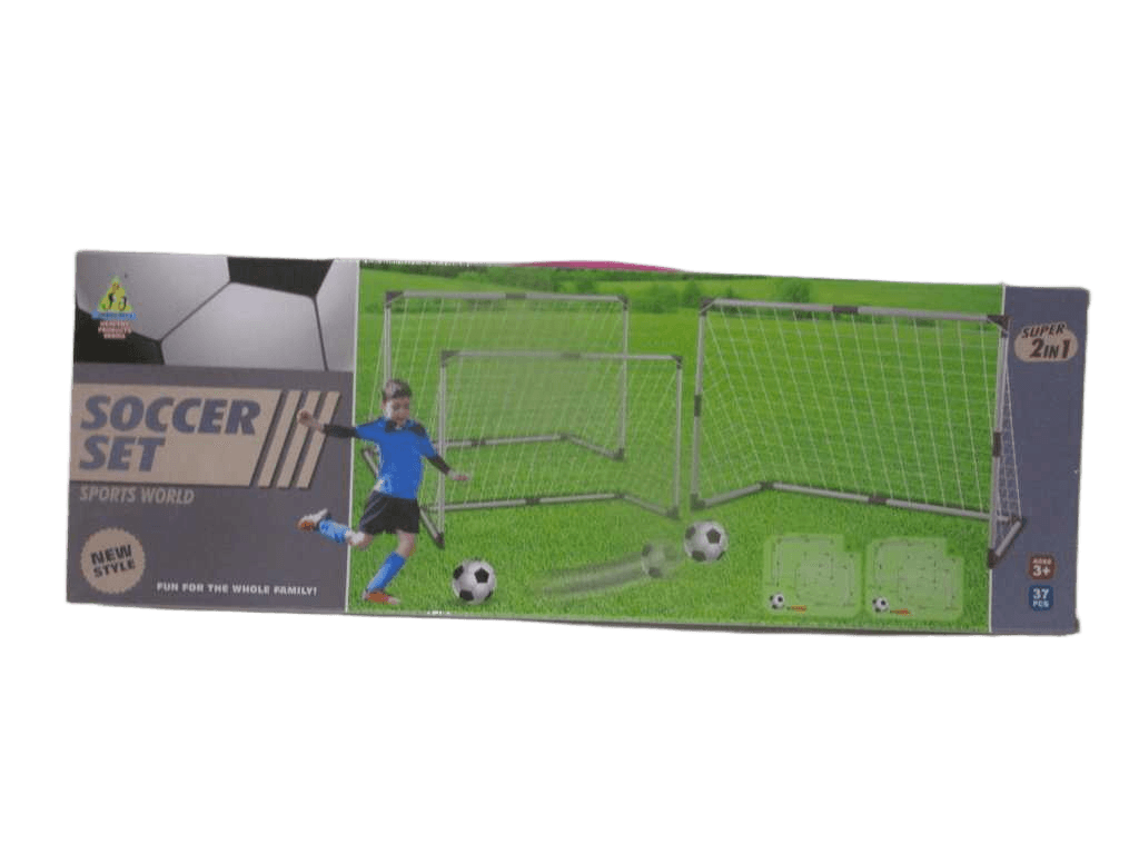 Soccer Set 2n1 Plastic Color Box As Photo 110*80*42cm