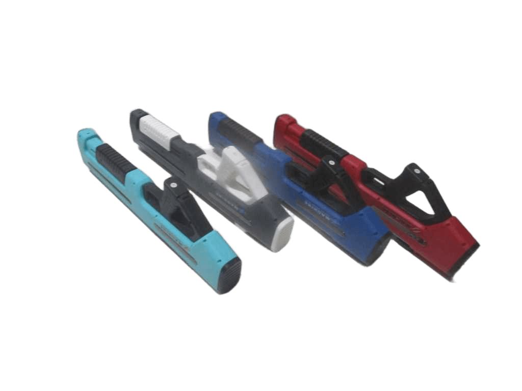 Gun Lectric High Pressure Water Colorful Lights 3.7v Rechargable Battery,usb 3 Functions Modes 680ml Capacity 10m Range Color Box Cyan Blue Red Gray 55cm