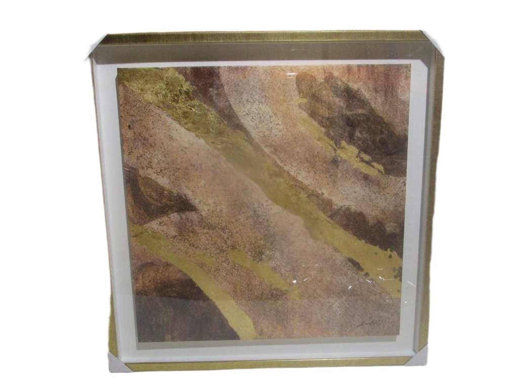 Painting, Paper Acrylic Cover Ps Frame 4.5cm, Gold