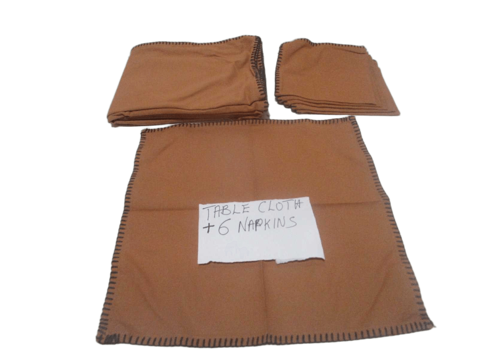 Table Cloth W 6 Napkin 40x40 100% Cotton 160 Gsm With Bordure Blanket Ribbon Insert Card And Polybag 250x150 Ru
