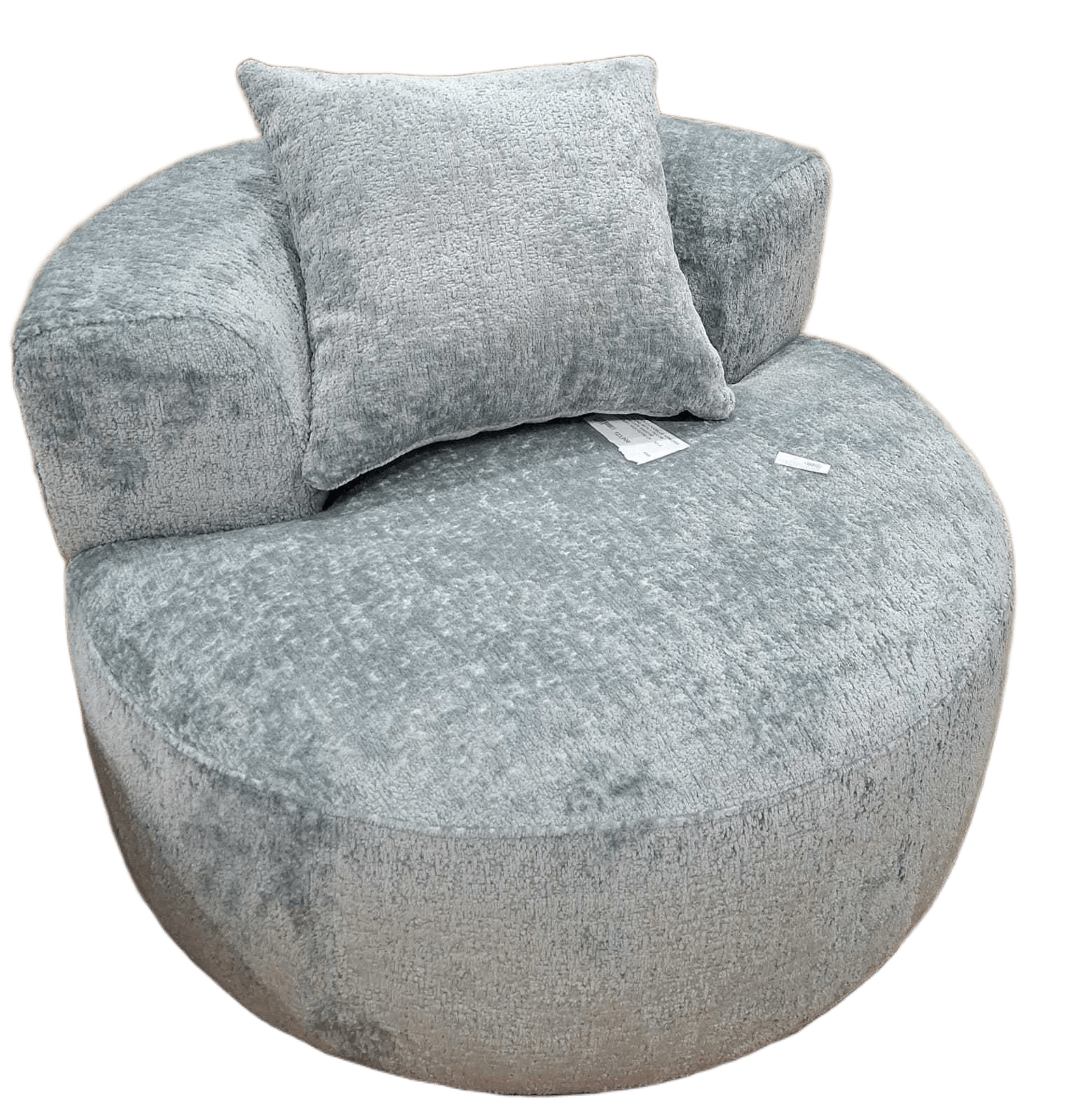 Arm Chair Swivel Cloudblue Armless Swivel Round With 1 Pillow 102x102x90 Cat5 G0602160