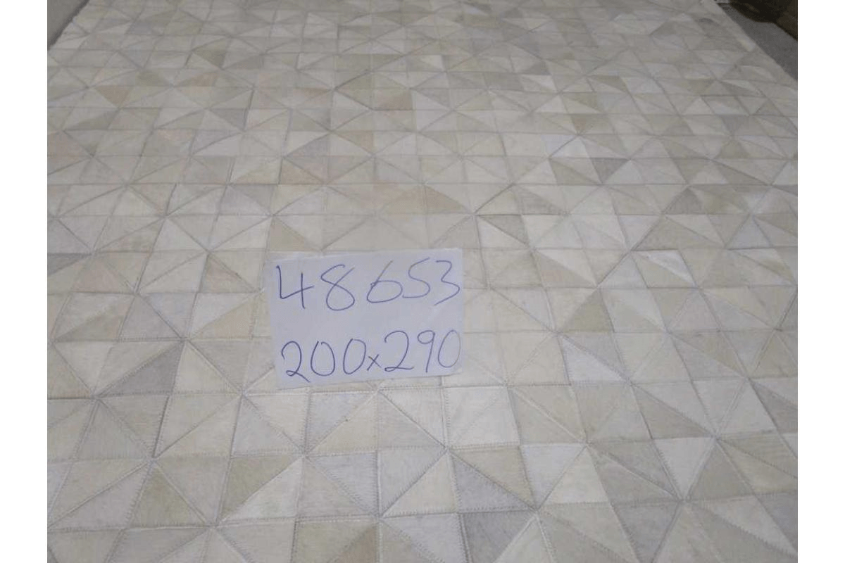 Carpet 100% Leather Handmade Hair On Hide