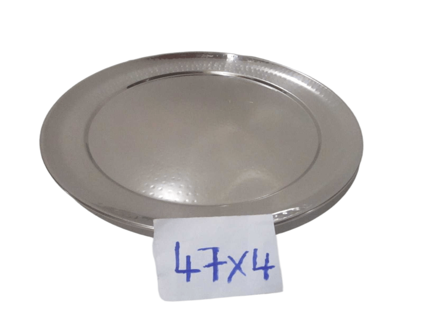 Medium Round Plate Stainless Steel Double Wall