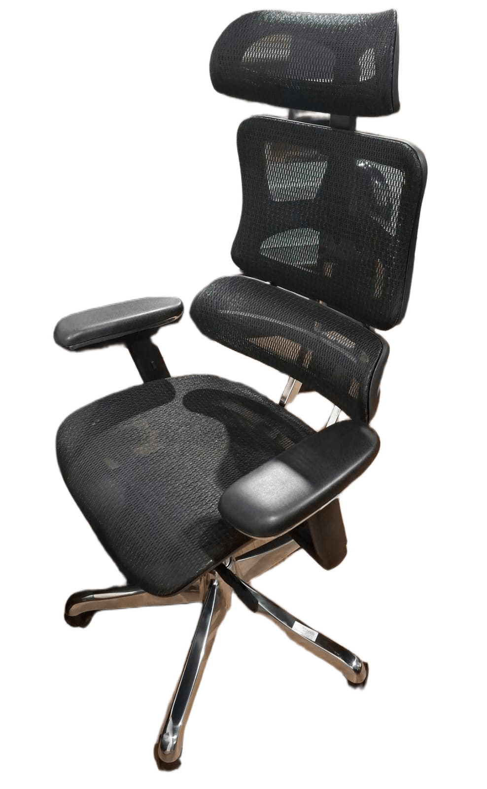 Ergonomic Chair Full Mesh+alu Base In Silver Color To-07 Black 67*65.5*111.5