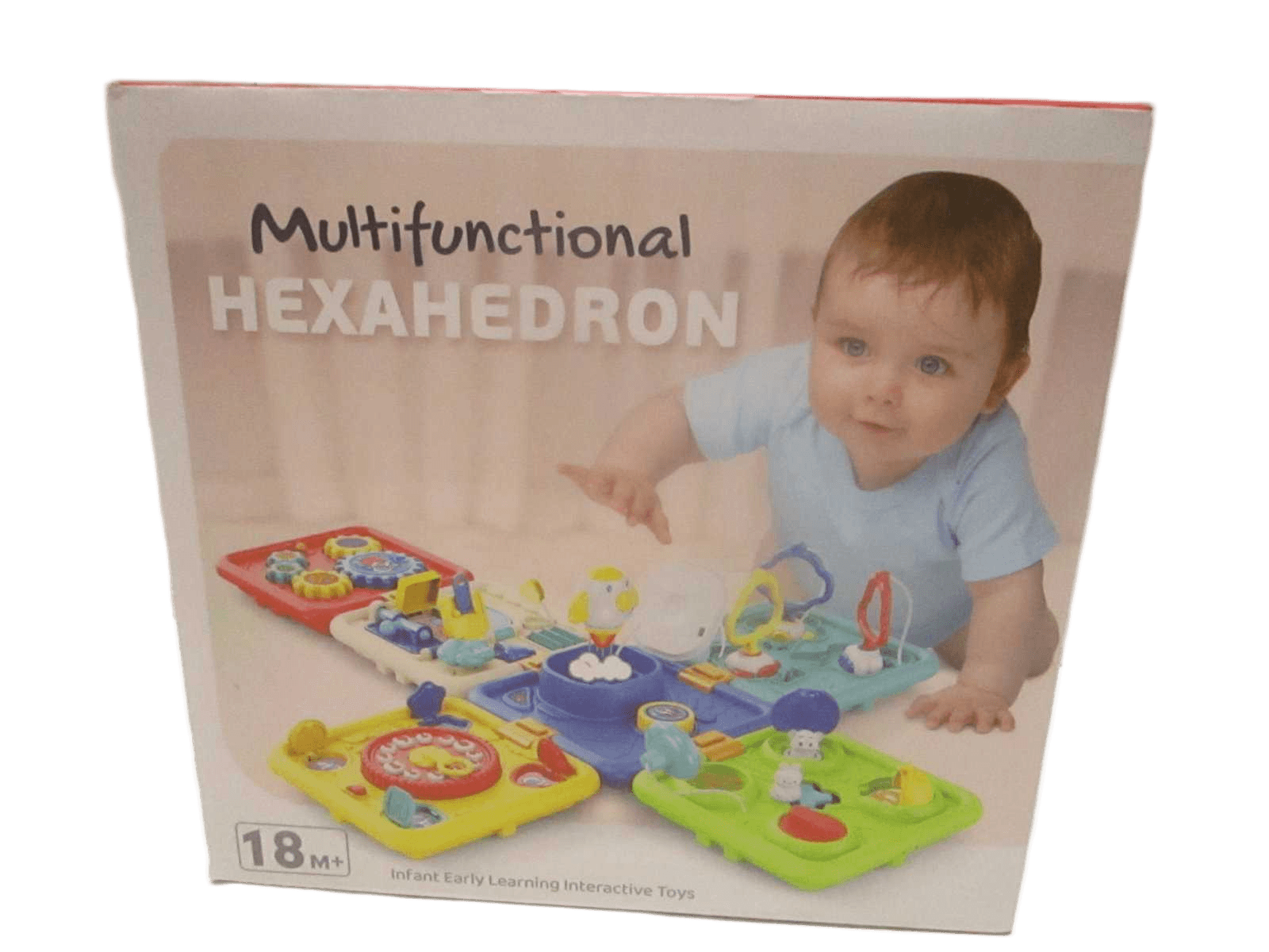 Infant Early Learing Interactive Toy 6 Detachable Sides Music Abs Need 3x1.5v Aaa Batteries Color Box 6 Color Board 16x16x3 Each Board