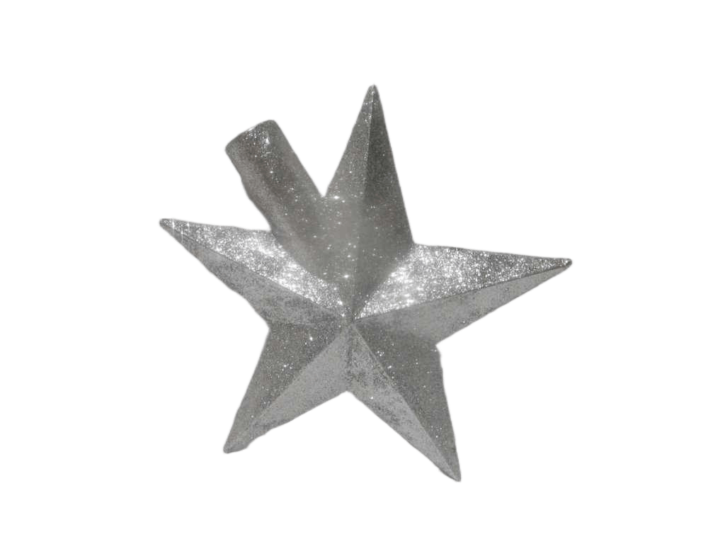 Glit Star Tree Top 22cm Silver