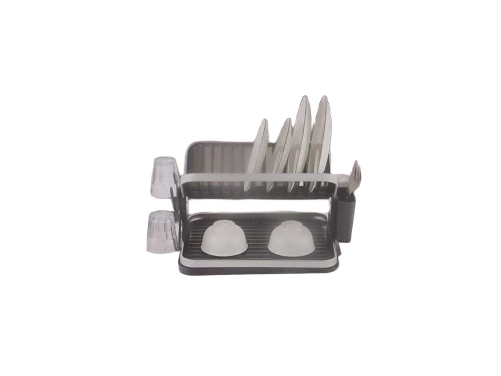 Dish Rack Two Layers Alu+pp Packing Color Box Grey 40.5*33*
