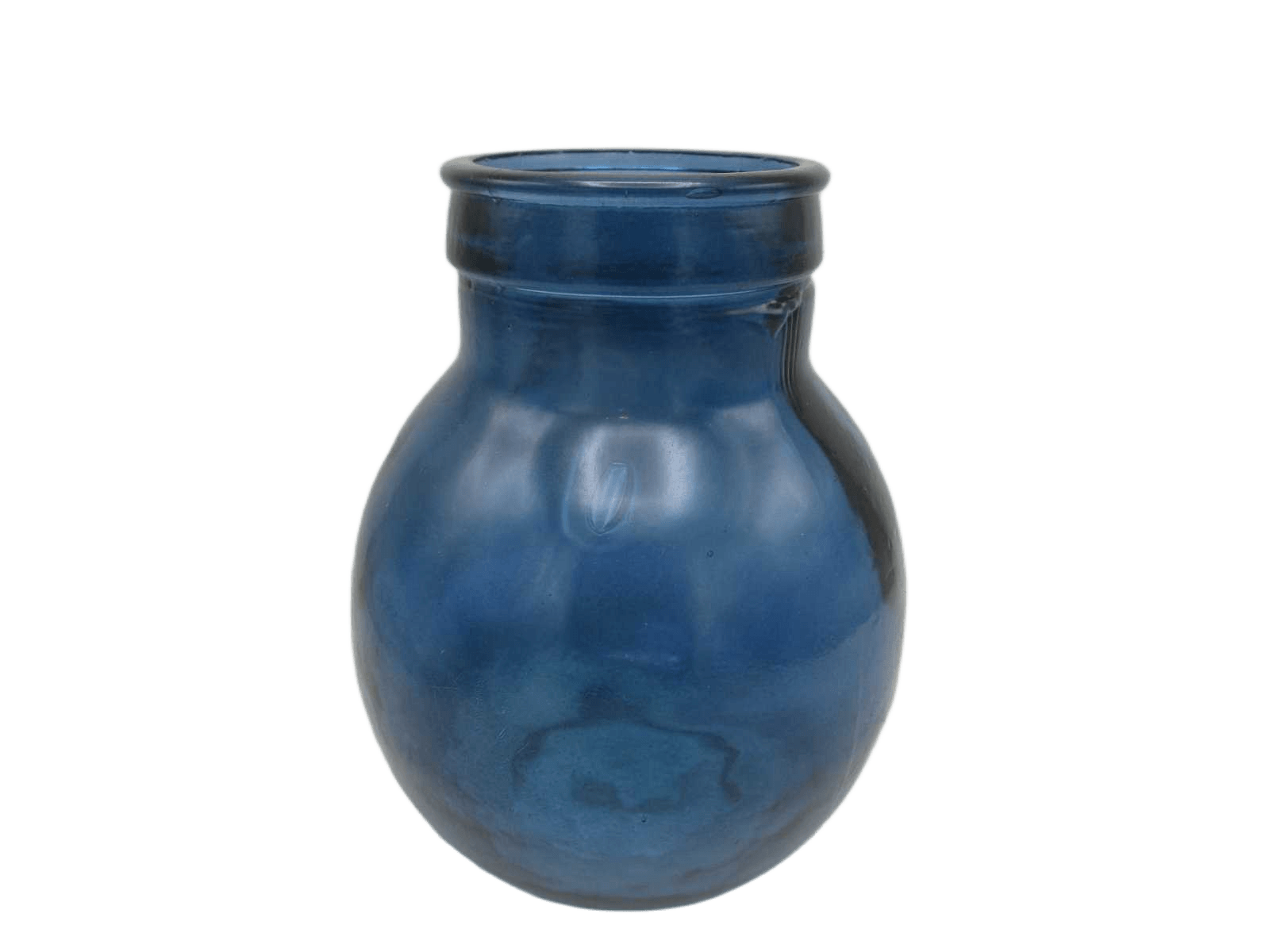 Vase Natural Livinglouise 4l Sapphire Glass Recycle Diam 20cm X H24cm