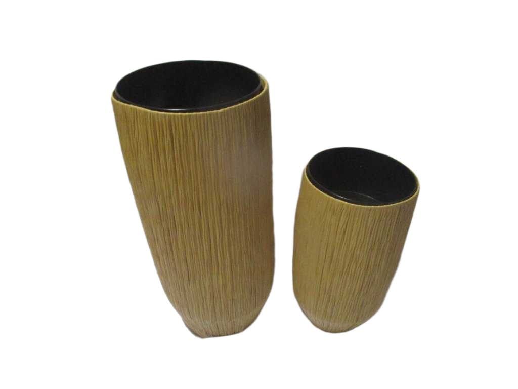 Pot Set Of 2 Plastic Box Natural 37*80 31*57