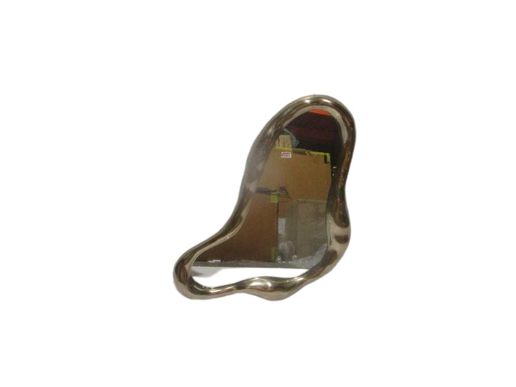 Mirror Oval Alluminium Textured