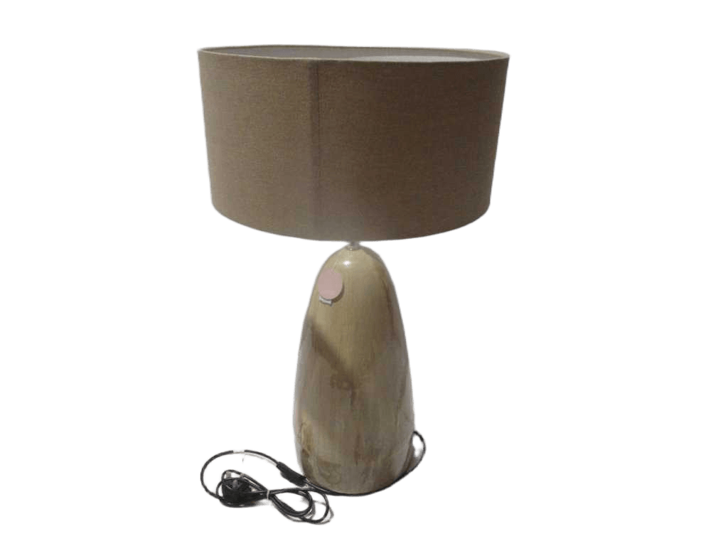 Shade D37xh25cm Lamp Iron Base - Fabric Beige Shade