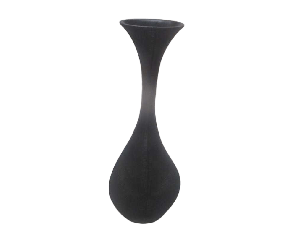 Vase Polyresin Black 36 X 17.5 X 102cm