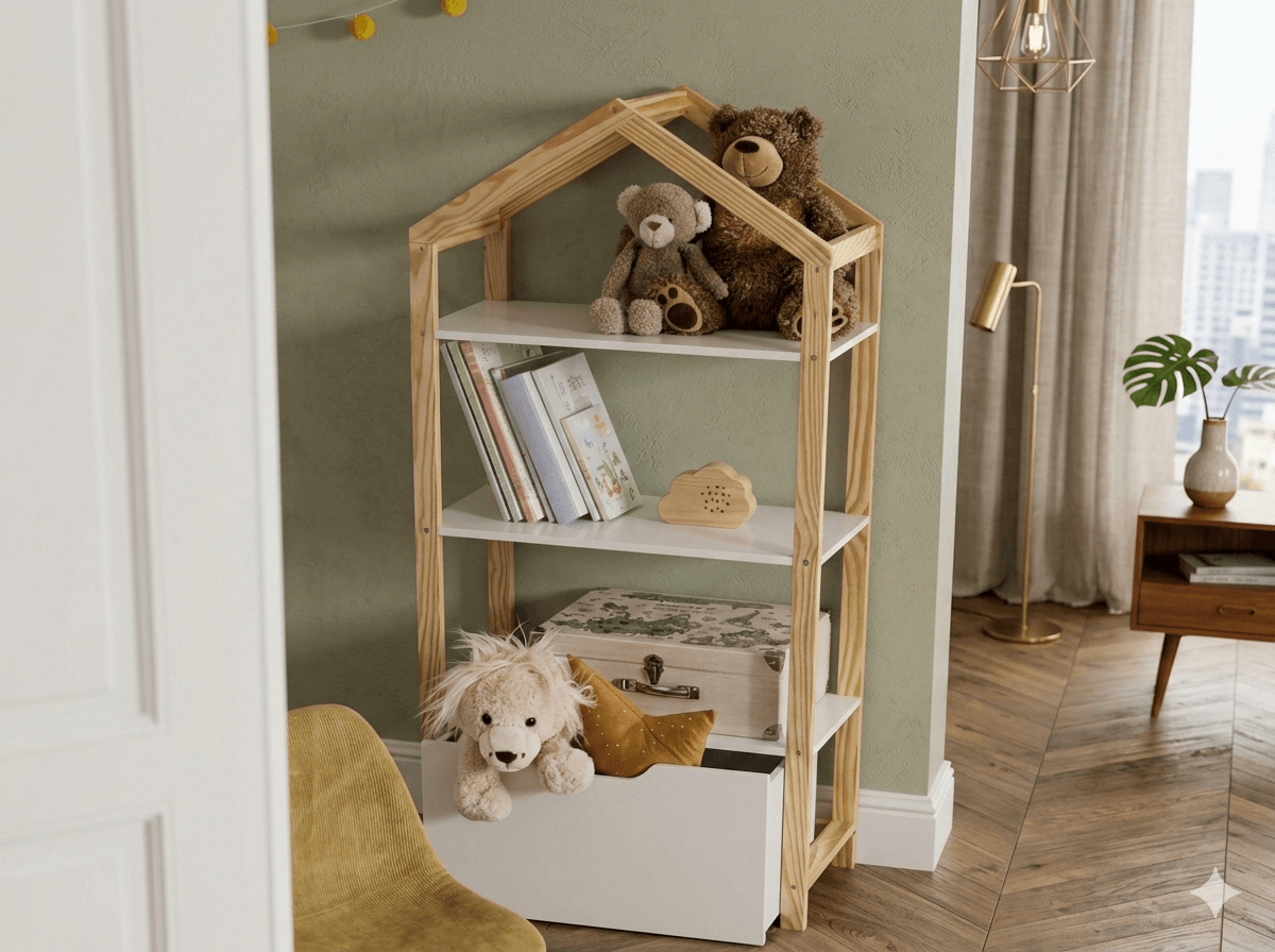 House Bookcase + Drawer
