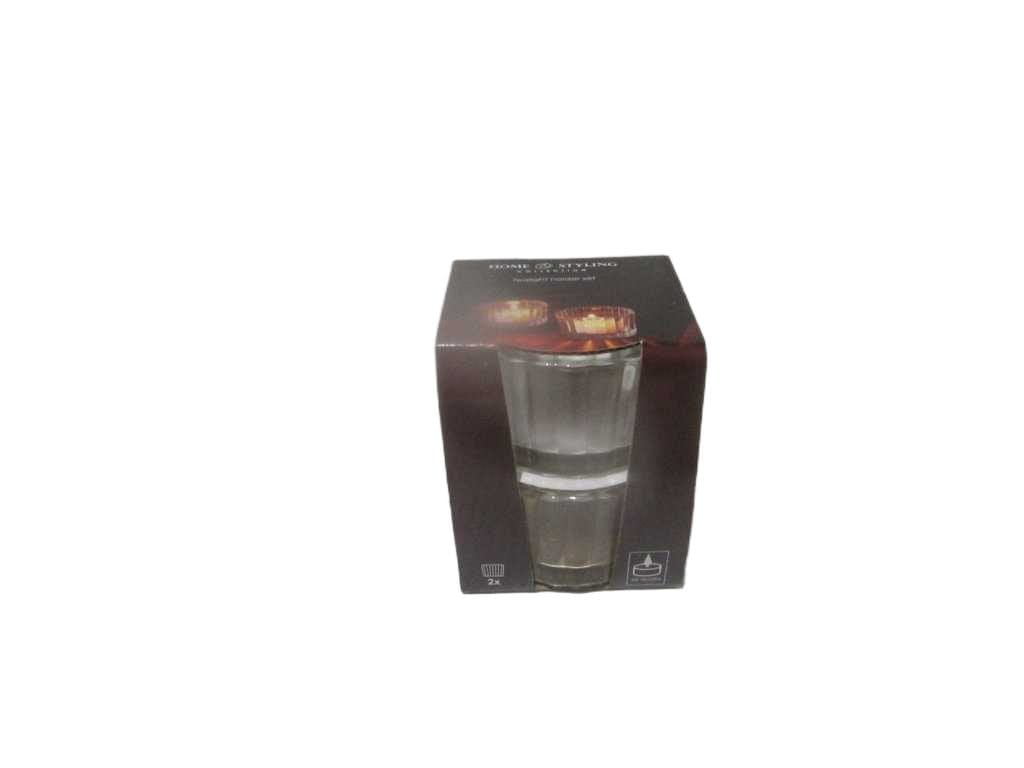 Tealight Holder Glass Set Of 2