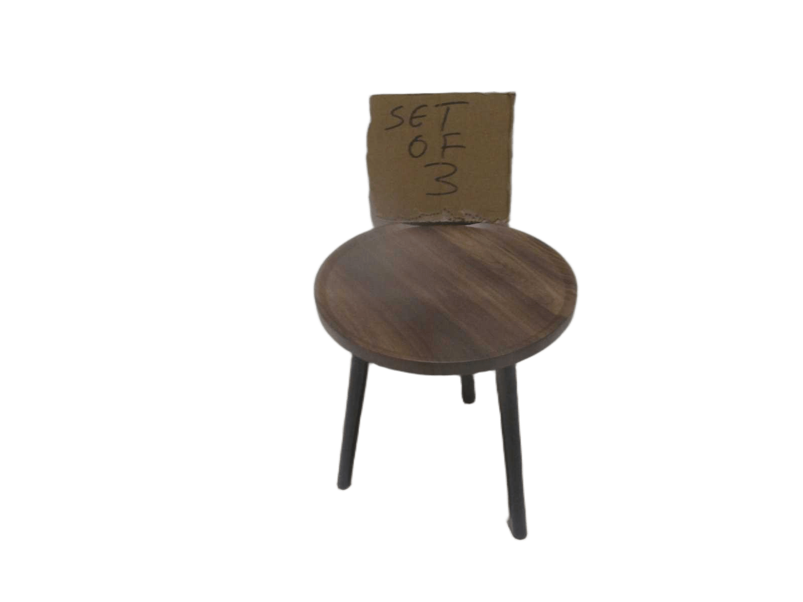 Coffee Tables Set Of 3 Mdf Top, Wood Leg Wenge 40*45 40*50 40*55