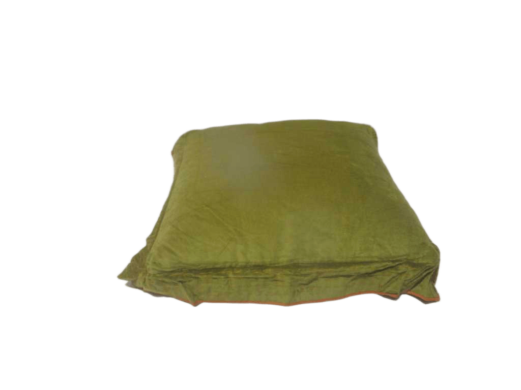 Cushion Double Face Cover 100% Velvet Cotton 270 Gsm With Zip With Border Handsteach And Overlook Finish And Filler 550 Gr Vacuum Pack