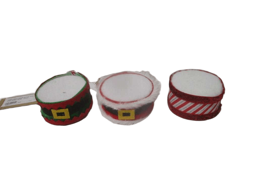 Hang Deco Drum 6x3cm 3ass