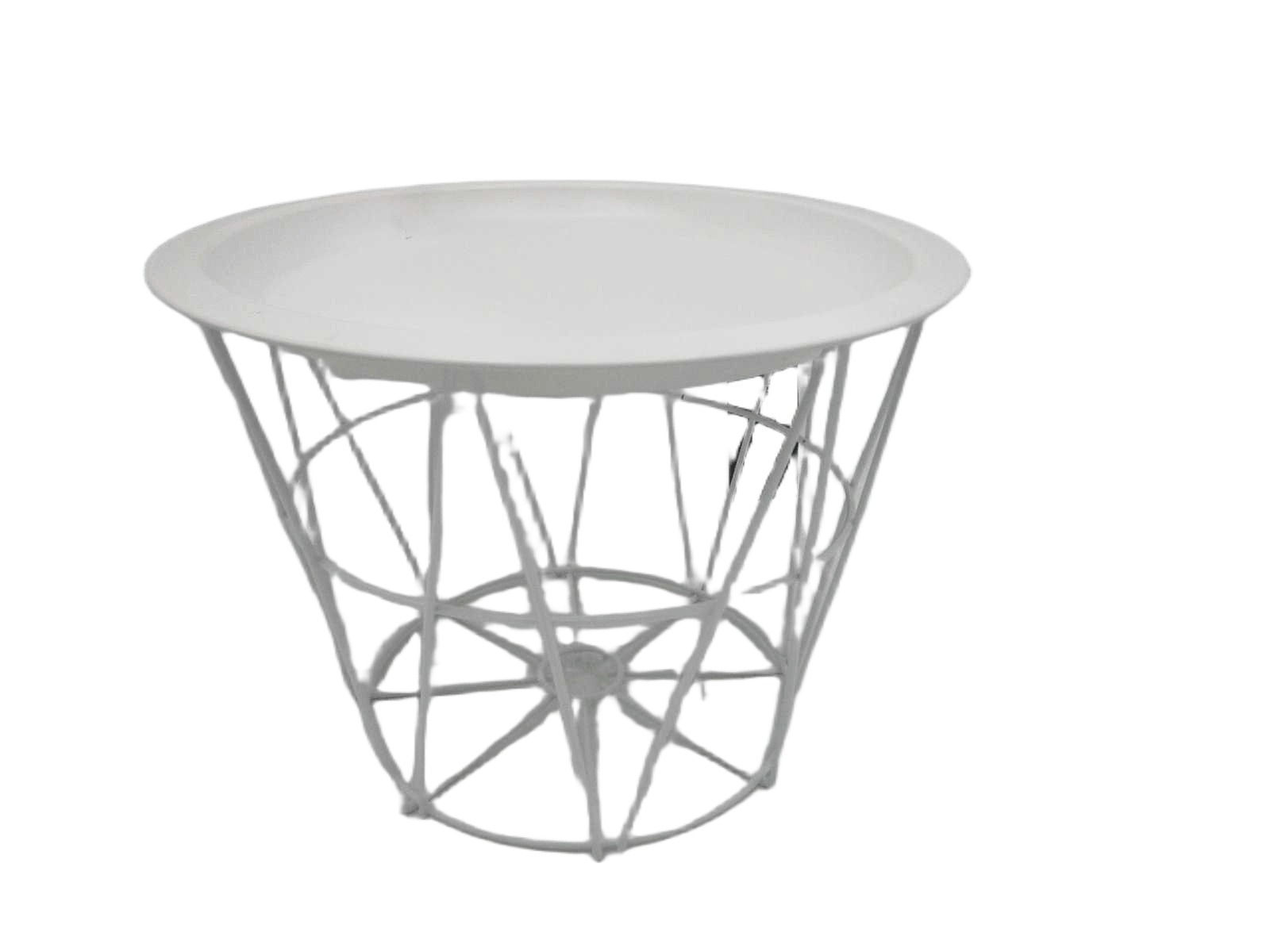 Side Table Metal 25x20cm White