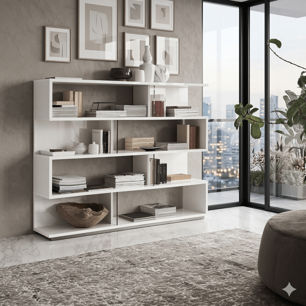 Bookcase Artemide White High Gloss