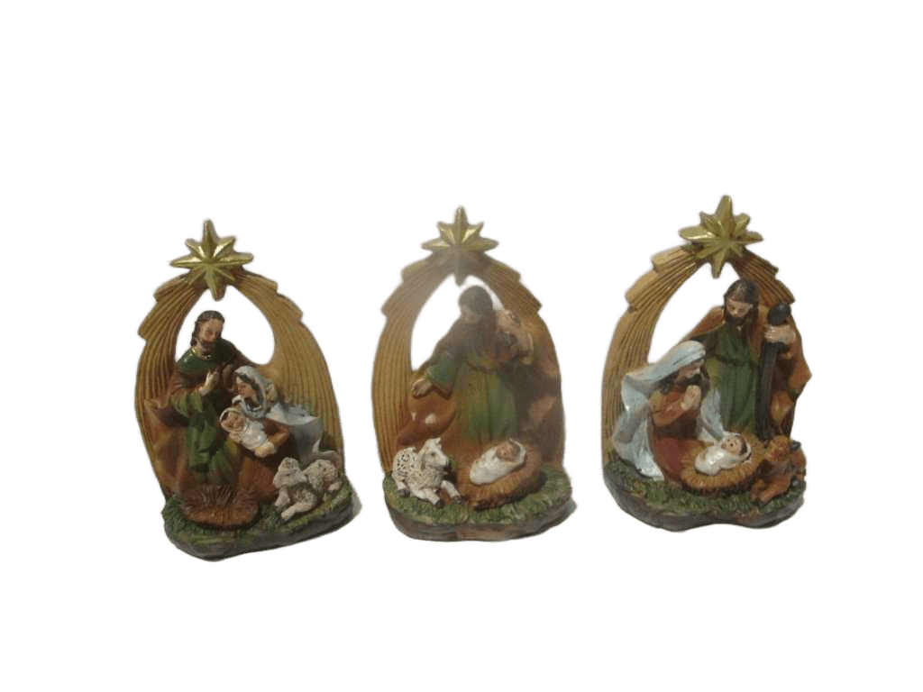 Nativity Scene 13cm 3ass