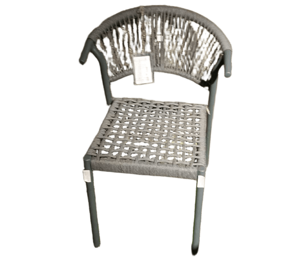 Chair Outdoor Alu Tube 28x1.2mm Pe Rattan 24pcs/Stack Dark Grey Alu Wm-Cs30-003 Pe 017nw W54 Xd61xh78cm