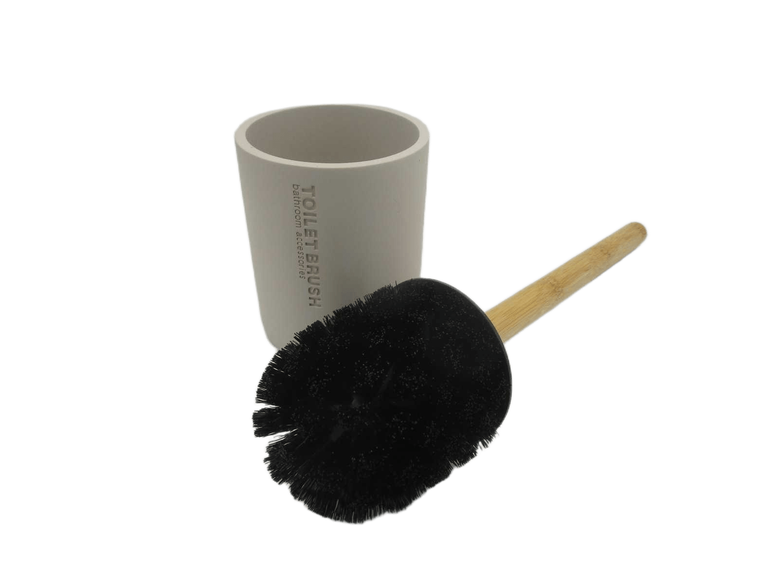 Toilet Brush Polyresin - Beige/Bamboo