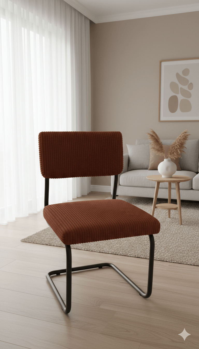Dining Chair With Black Base Hyper 44 Brown 56*47*86