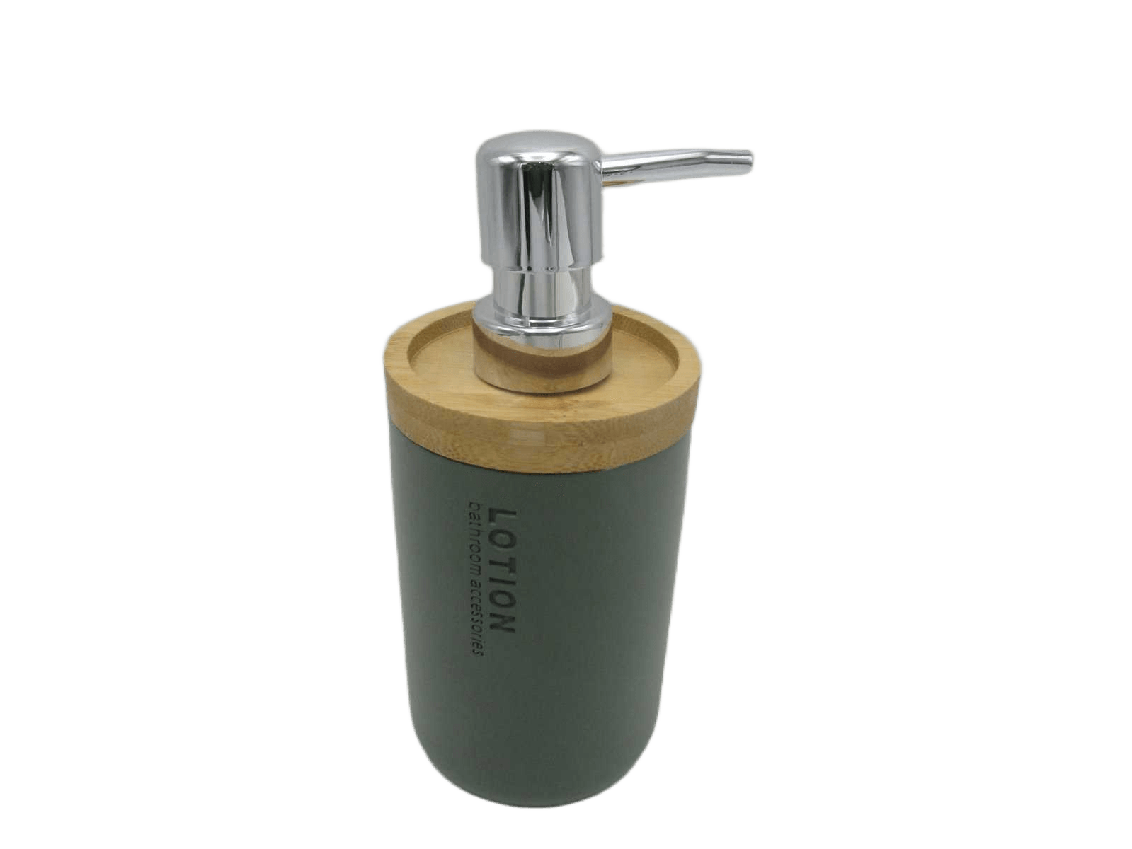 Soap Dispenser Polyresin 280 Ml - Persimmon/Bamboo