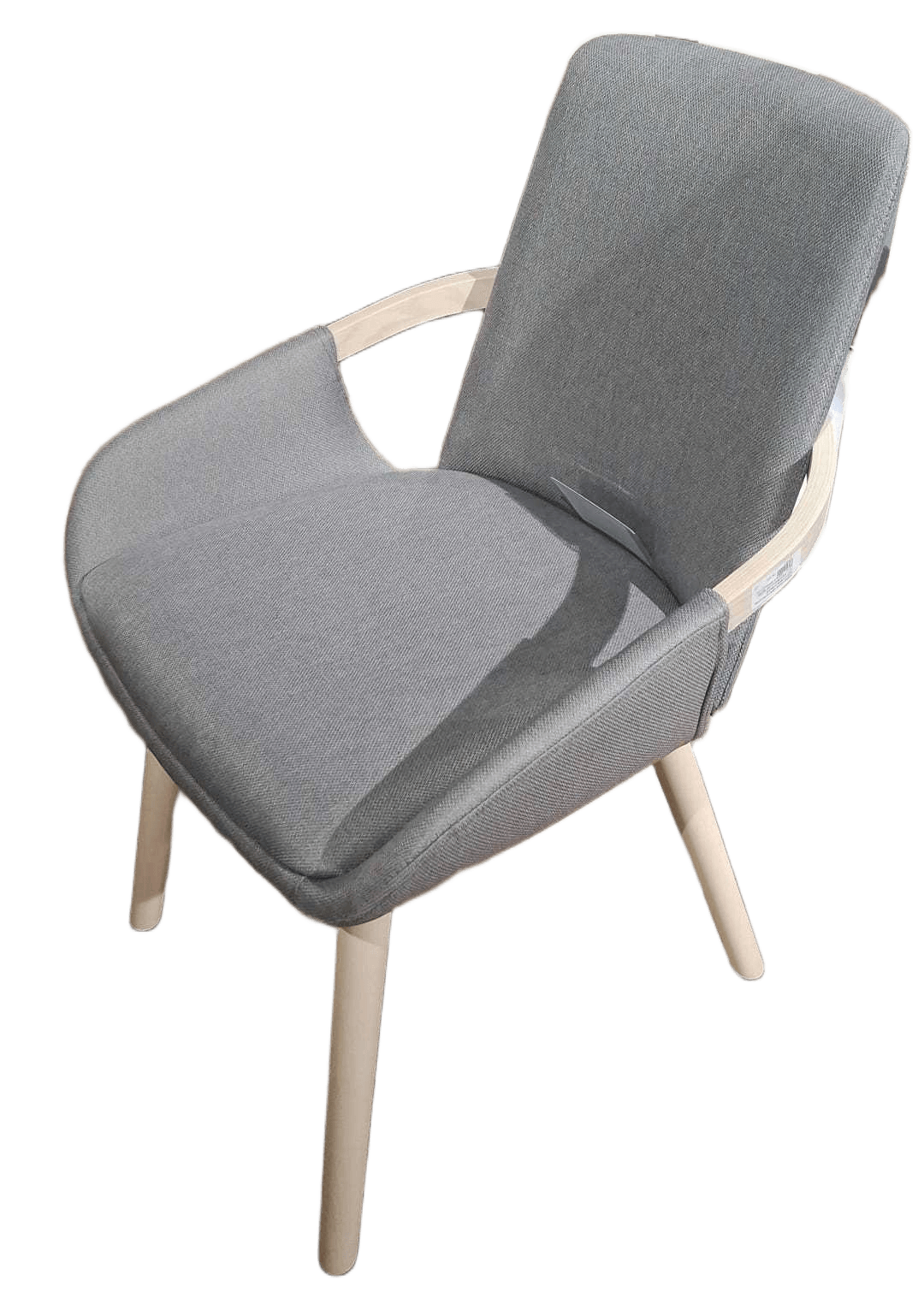 Dining Chair Gray 670pcs/Hq Fabric+beech Wood Feet+bentwood 24 Wl100 Wood+ Textile He523-11 As Sample W54*d58.8*h82 Sh:47