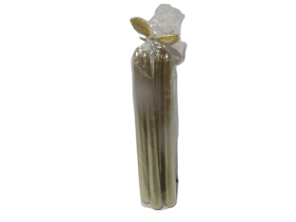 Satin Gold Din Candle X4 192g