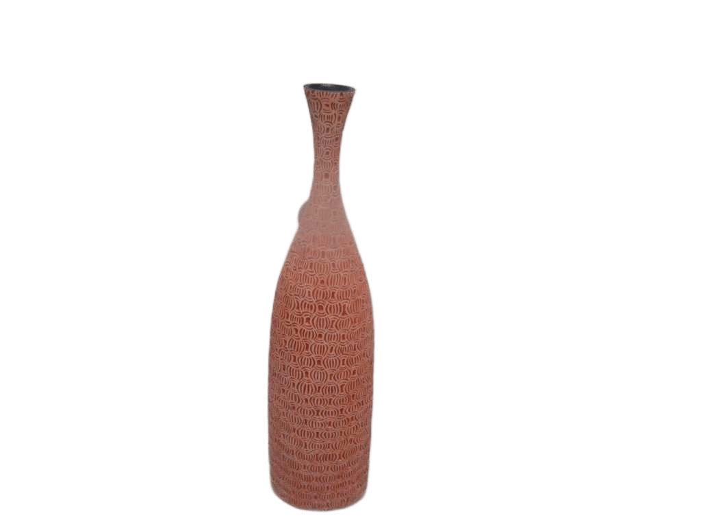 Vase Polyresin Orange 16.5 X 11.5 X 66cm