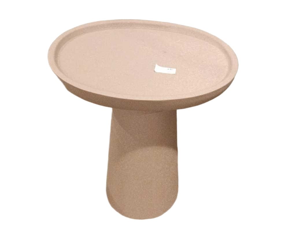 Table Small Oval 100% Iron Matt Beige Rose