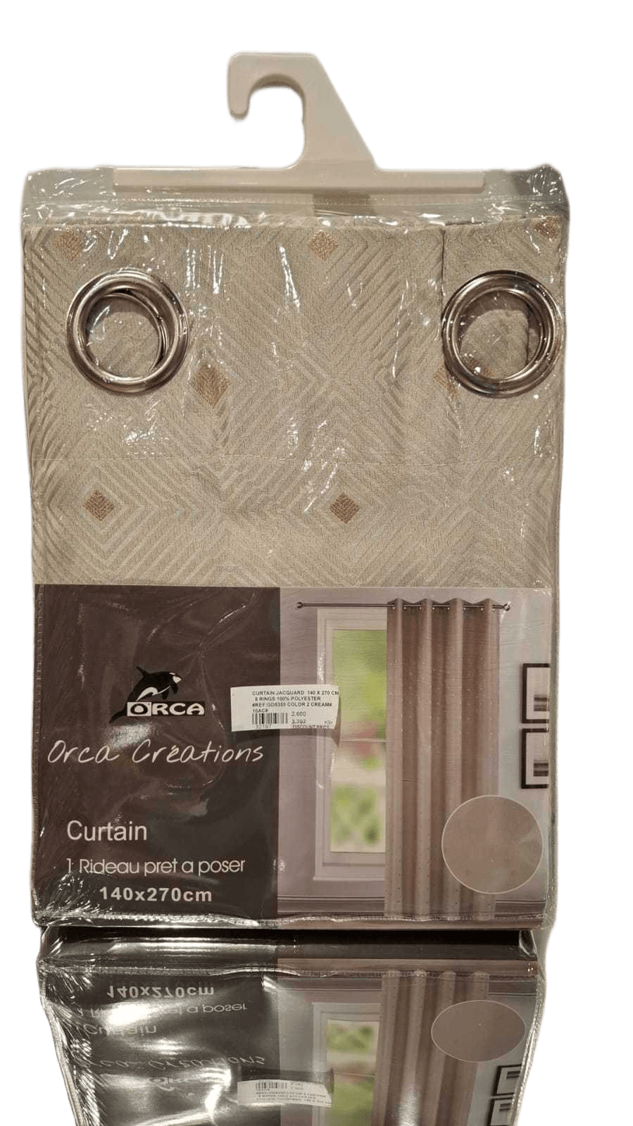 Curtain Jacquard 140 X 270 Cm - 8 Rings 100% Polyester