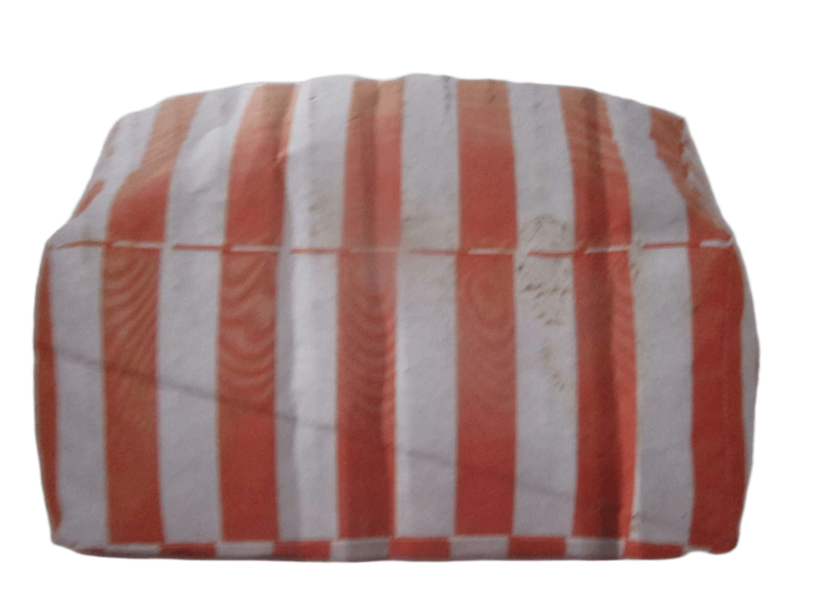 Pouf S3- Orange+ White 600d Xoford Nylon, Shreded Form 62x62x32