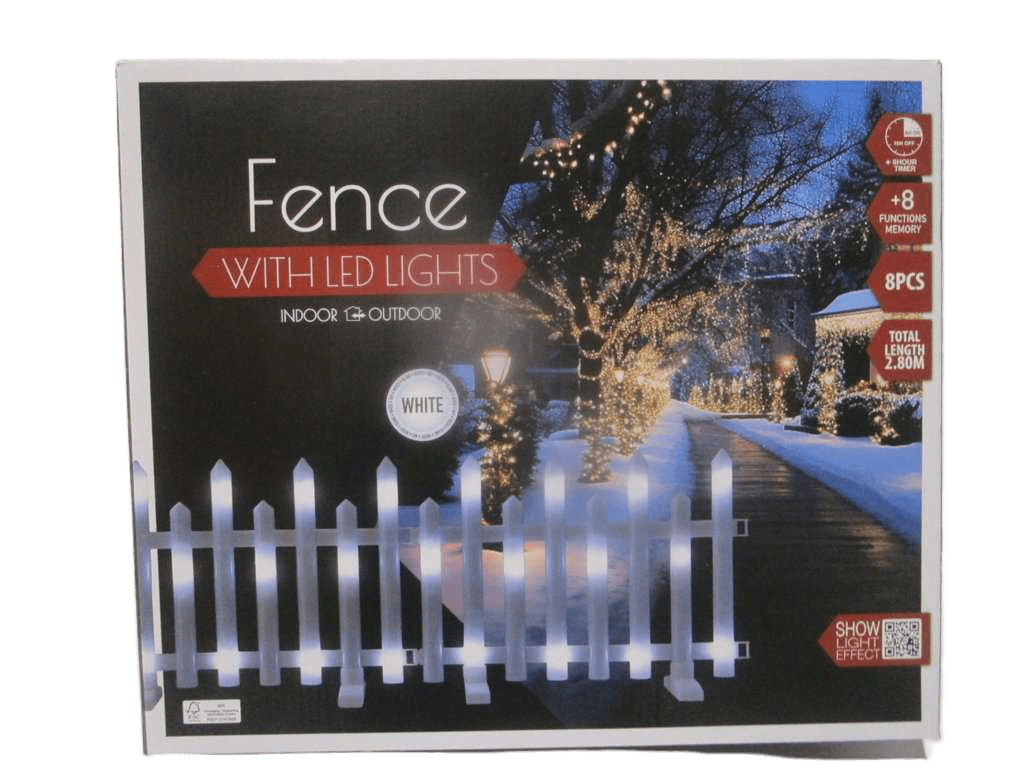Fence Light Set Of 8pcs White