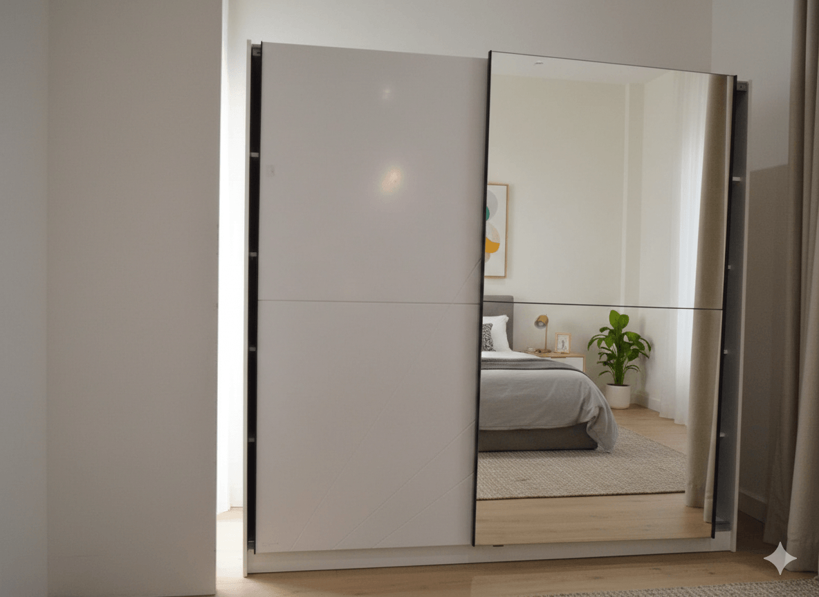 2 Sliding Doors W Mirror