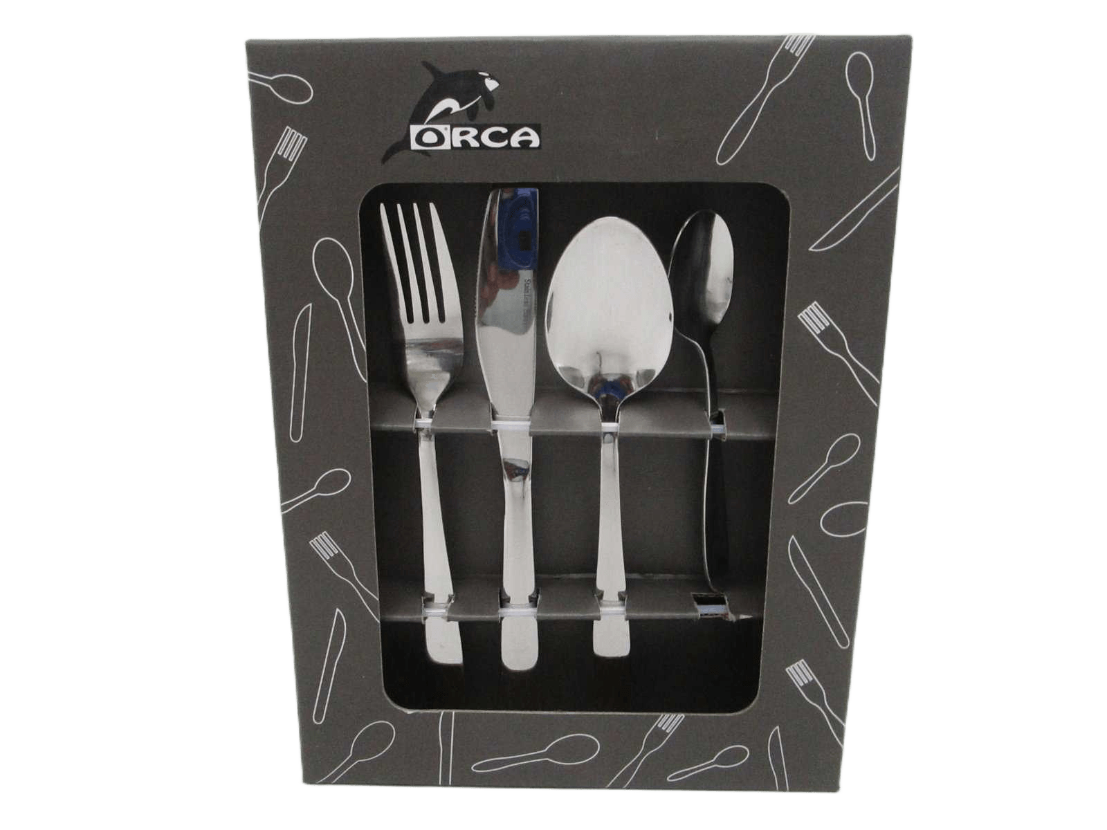 Cutlery Set Knife Dinner X6 - Dinner Fork X6 Dinner Spoon X6 - Tea Spoon X 6 - Set Of 24 Pcs - 18