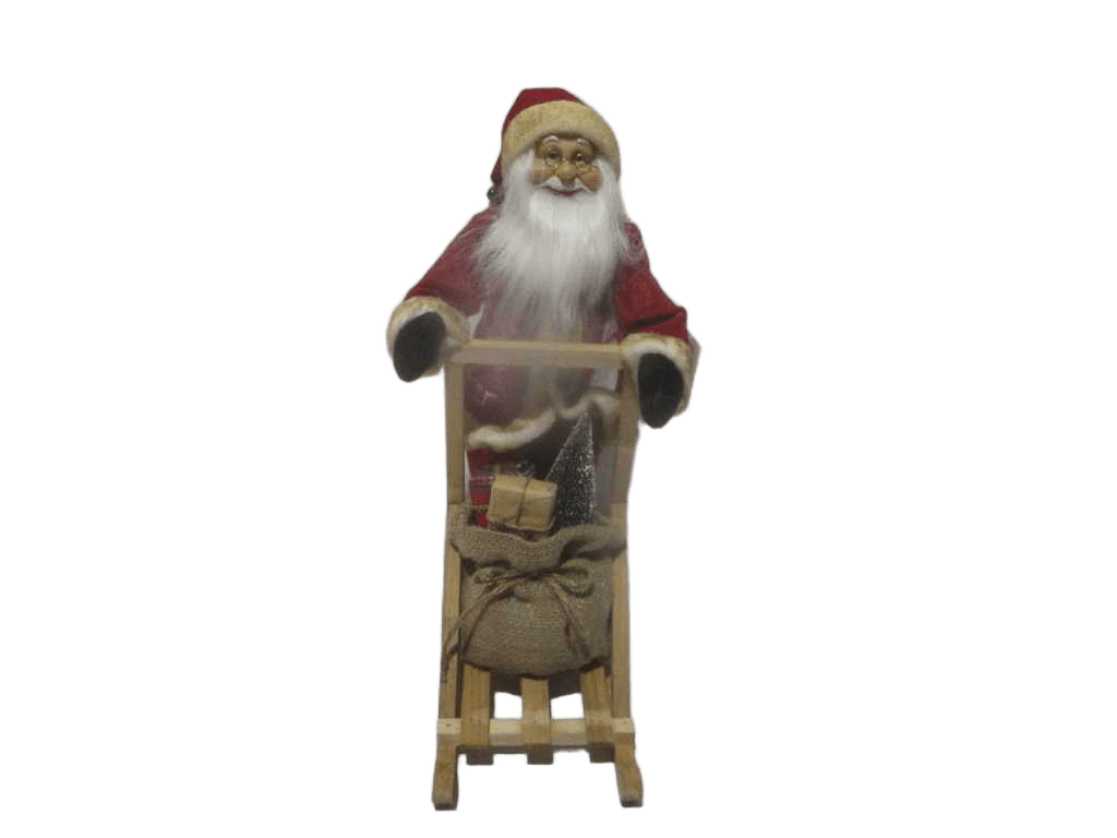 Santa Standing On Sled