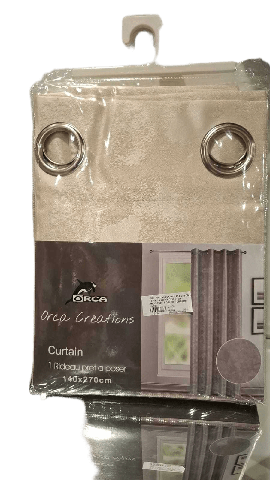 Curtain Jacquard 140 X 270 Cm - 8 Rings 100% Polyester