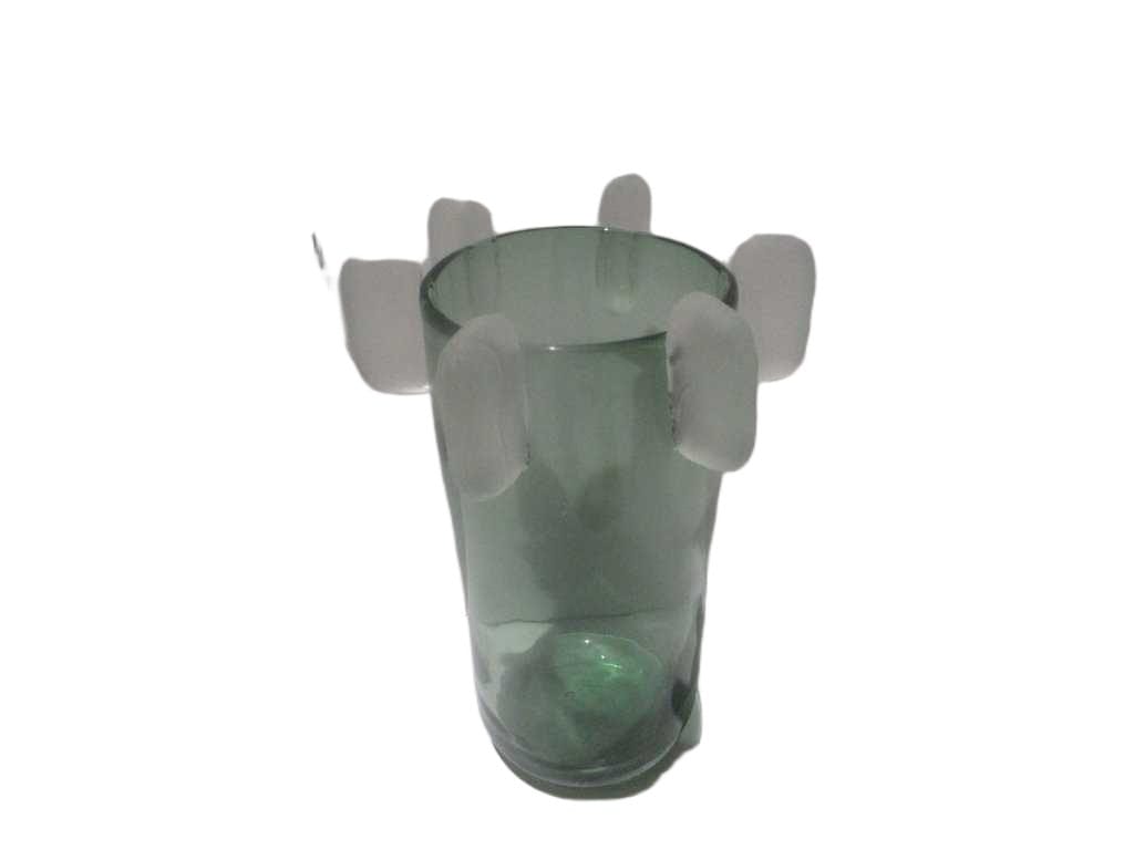 Vase Glass Body Clear Green, Block Deco Mat 'light Green '240x345