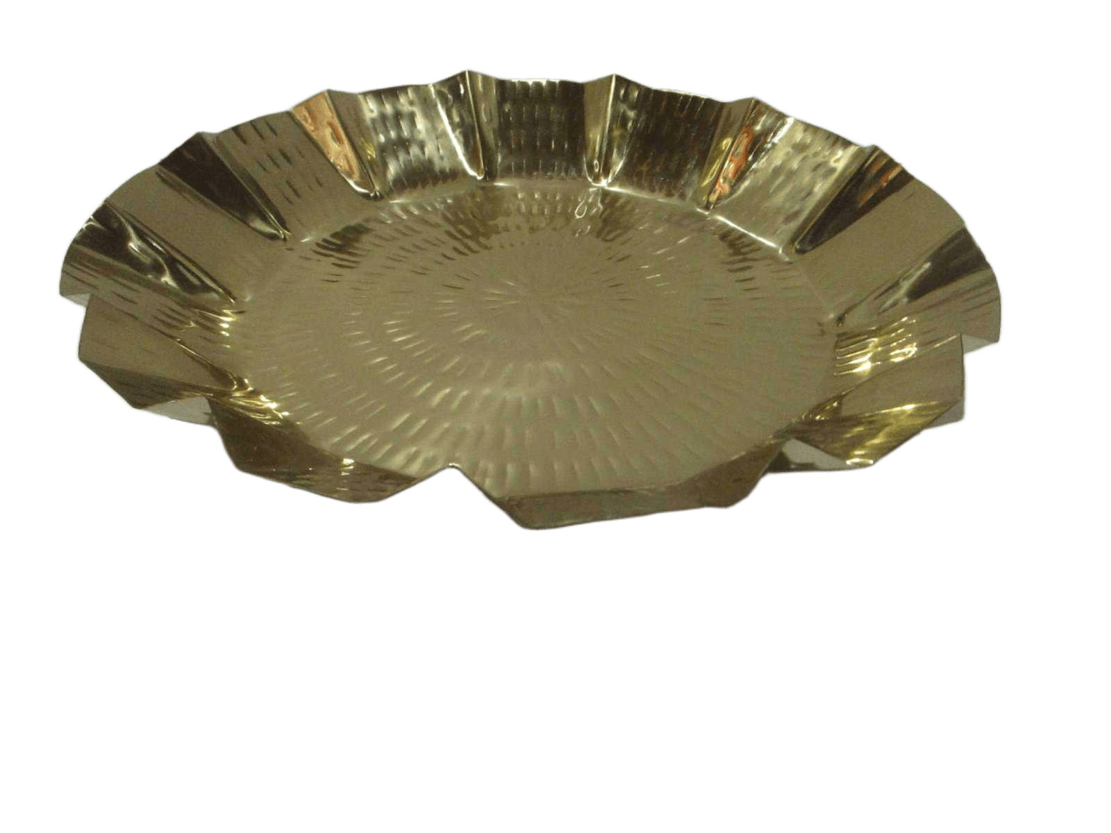 Bowl Single Wall Ribbed Wrinckles Texture Gold Pvt Plated Stainless Steel