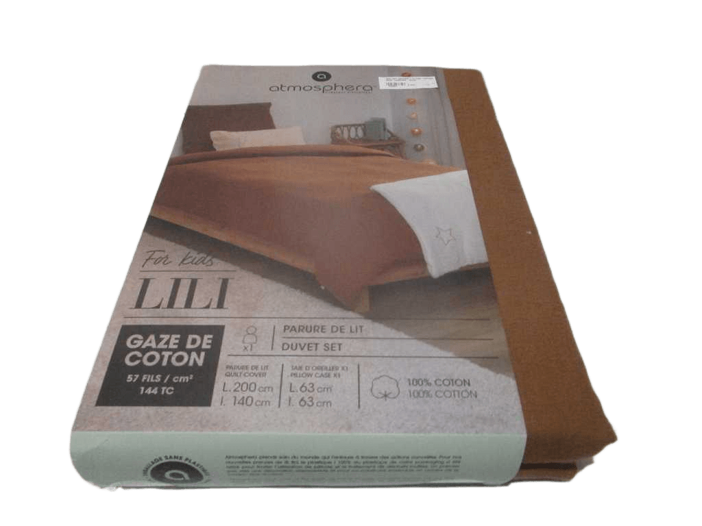 Bed Set Brown Ctn Gze 140x200