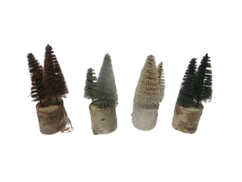 Xmas Tree Deco 15cm 4ass