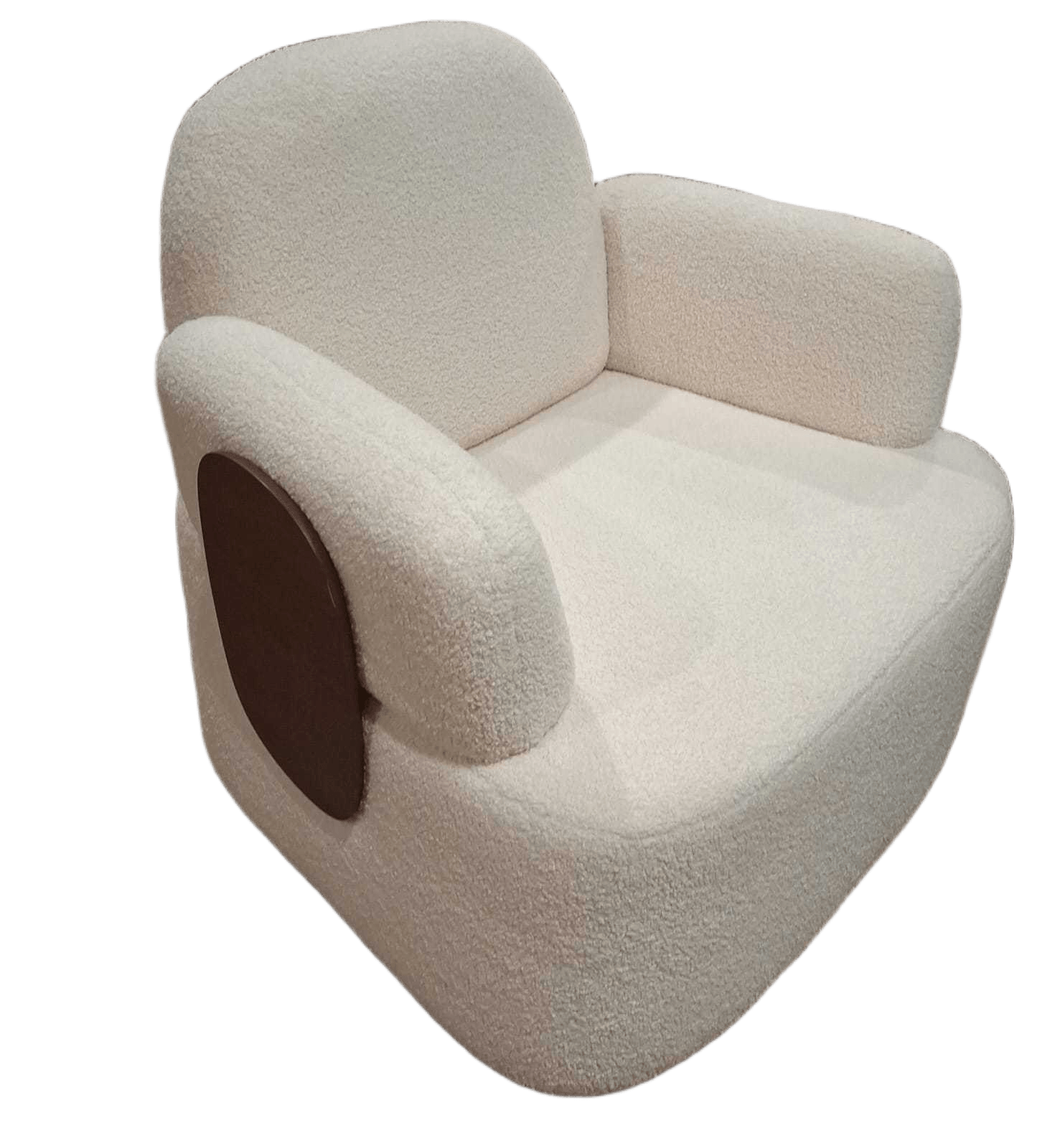 Chair Leisure Arm Connecterswalnut Teddy-103 Cream 85*83.5*86