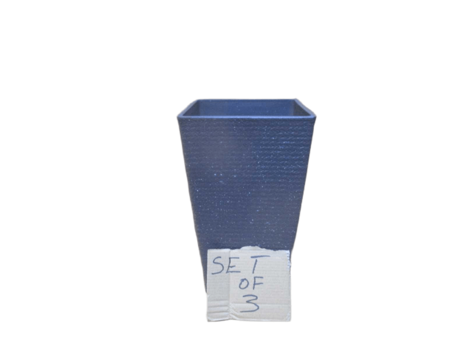 Pot Flower Set Of 3 Outdoor Pe+pp Ft1 Dark Gray Dark Gray 26x43 30x54 40x69