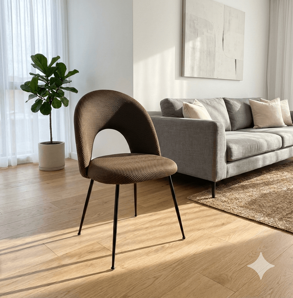 Chair Kd With Fabric And Metal Legs W49*d53*h81cm Olivia Fabric Wz3050-3 - Legs Black