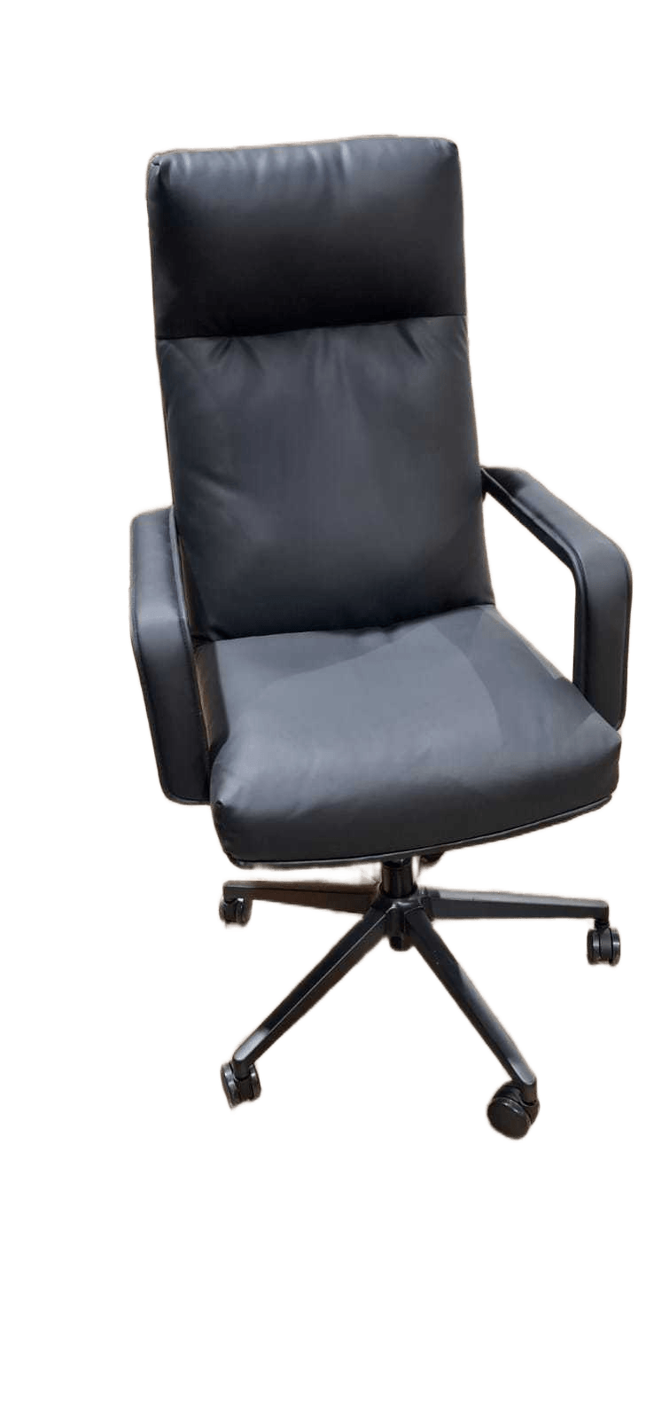 Swivel Chair Black Pu + Black Chrome Base Pumb:85-6 260-61 65x120x69
