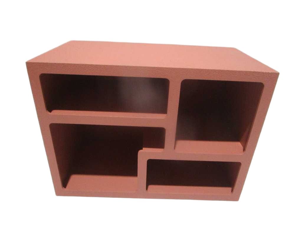 Wall Shelf Mdf Painted 2 Hooks 4 Holes In Carton Box With Sticker Coraille Pink Matt Stone Finishing 44x23,5x32